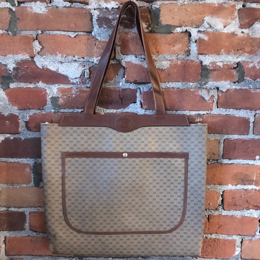 Gucci • Vintage Canvas Tote AUTHENTIC